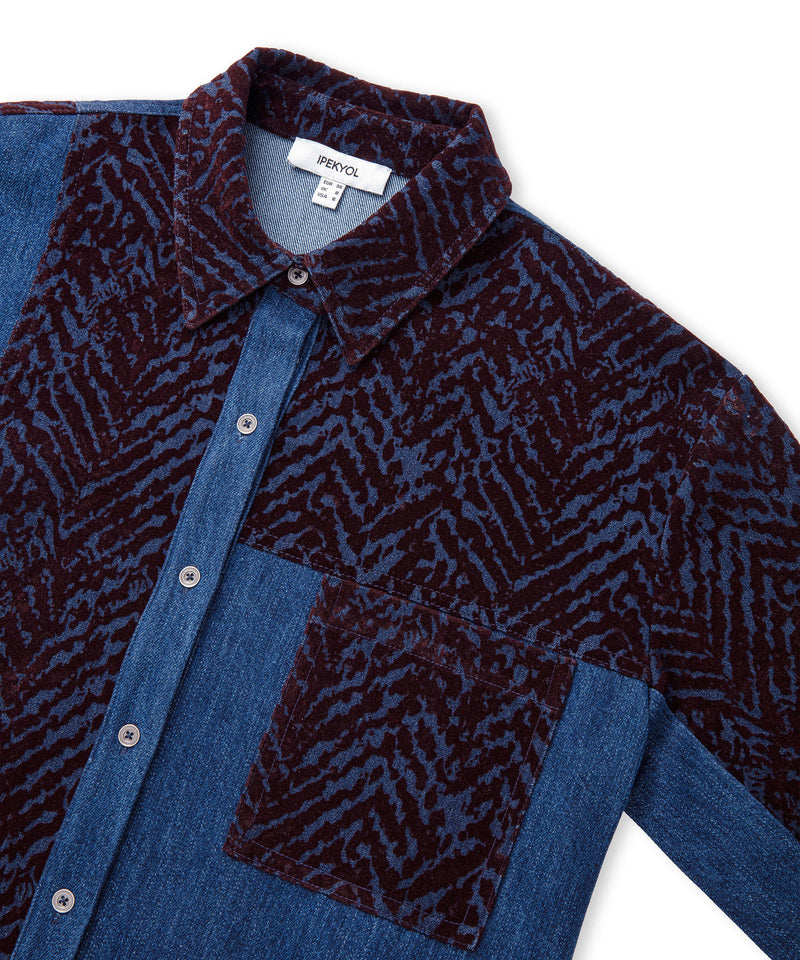 Ipekyol Mixed Media Shirt Bordoux