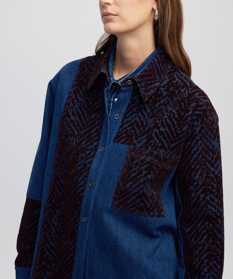 Ipekyol Mixed Media Shirt Bordoux