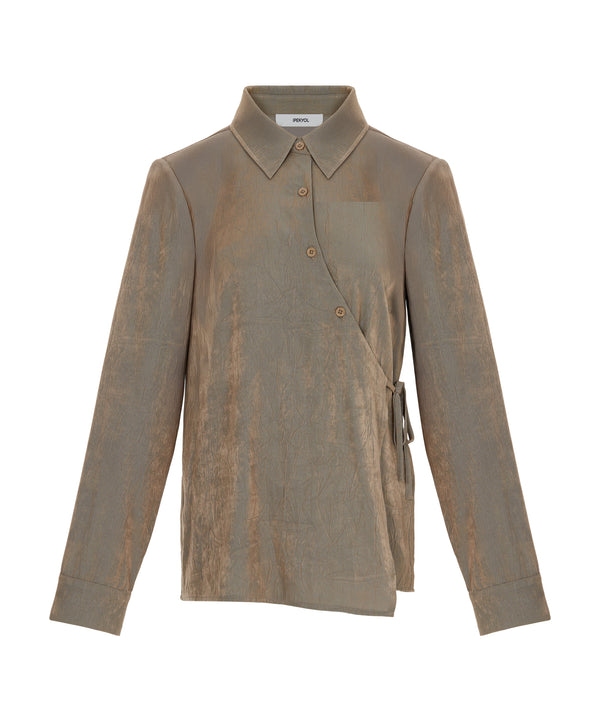 Ipekyol Asymmetric Tie Waist Shirt  Natural