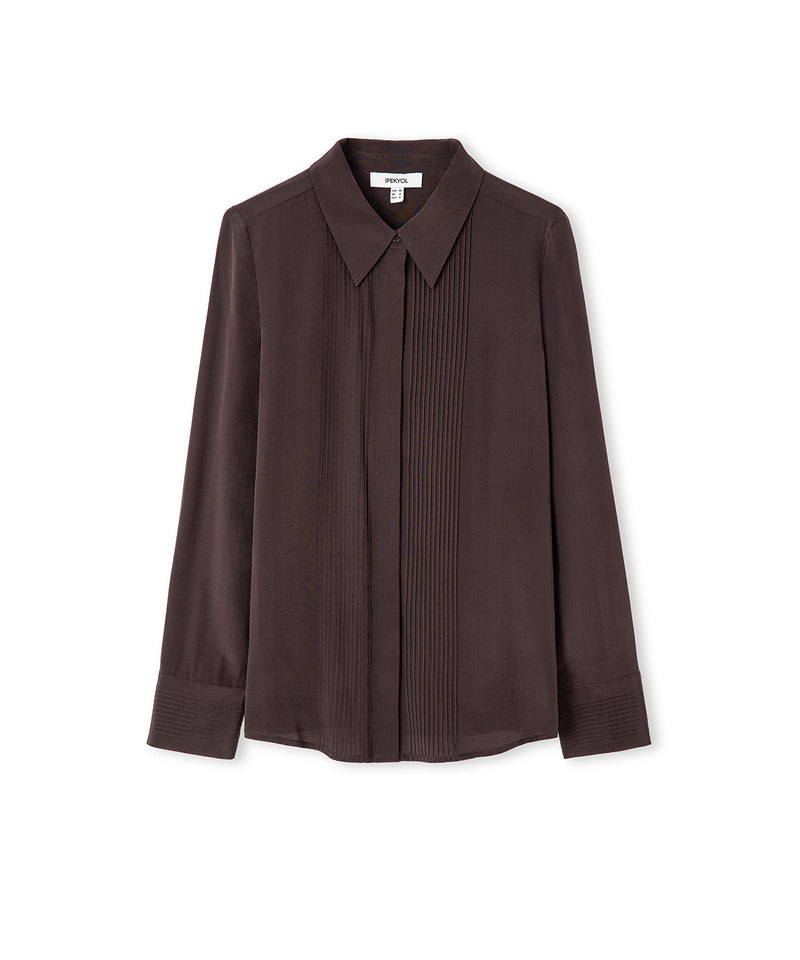 Ipekyol Silk Shirt With Pintucks Brown