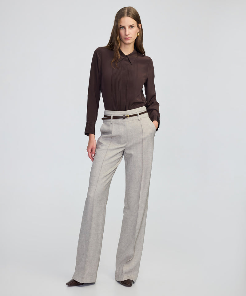 Ipekyol Silk Shirt With Pintucks Brown