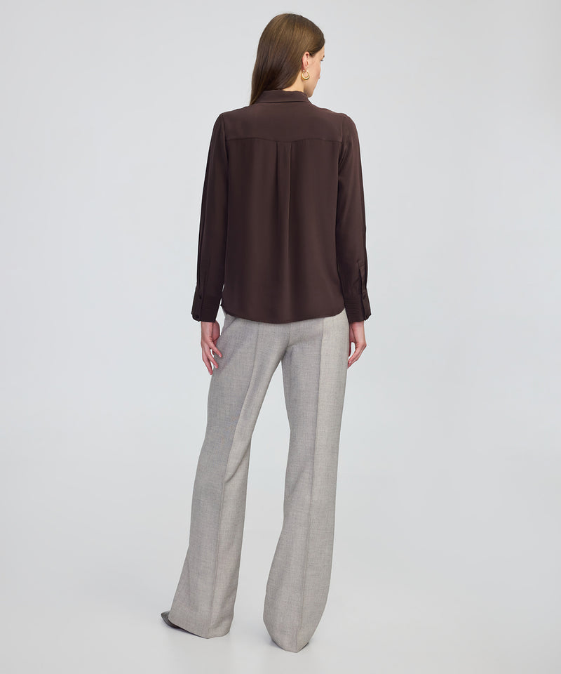 Ipekyol Silk Shirt With Pintucks Brown