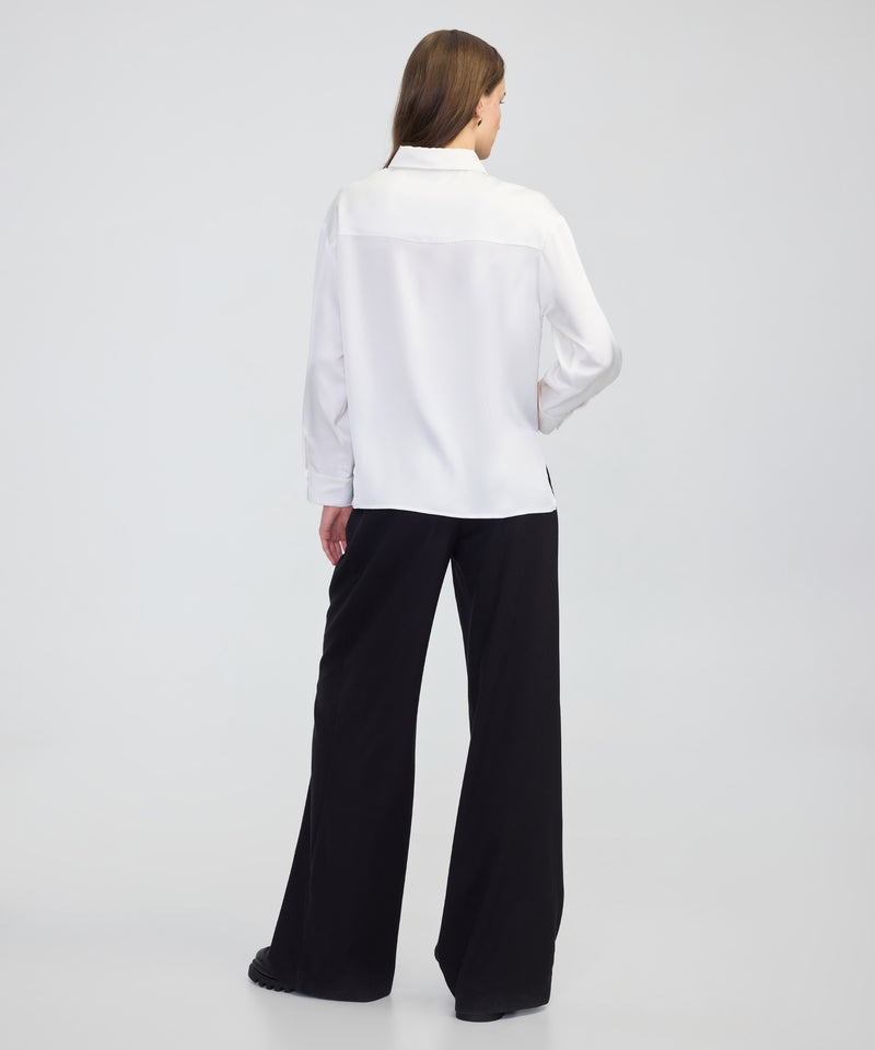 Ipekyol Mixed Color-Block Shirt Ecru