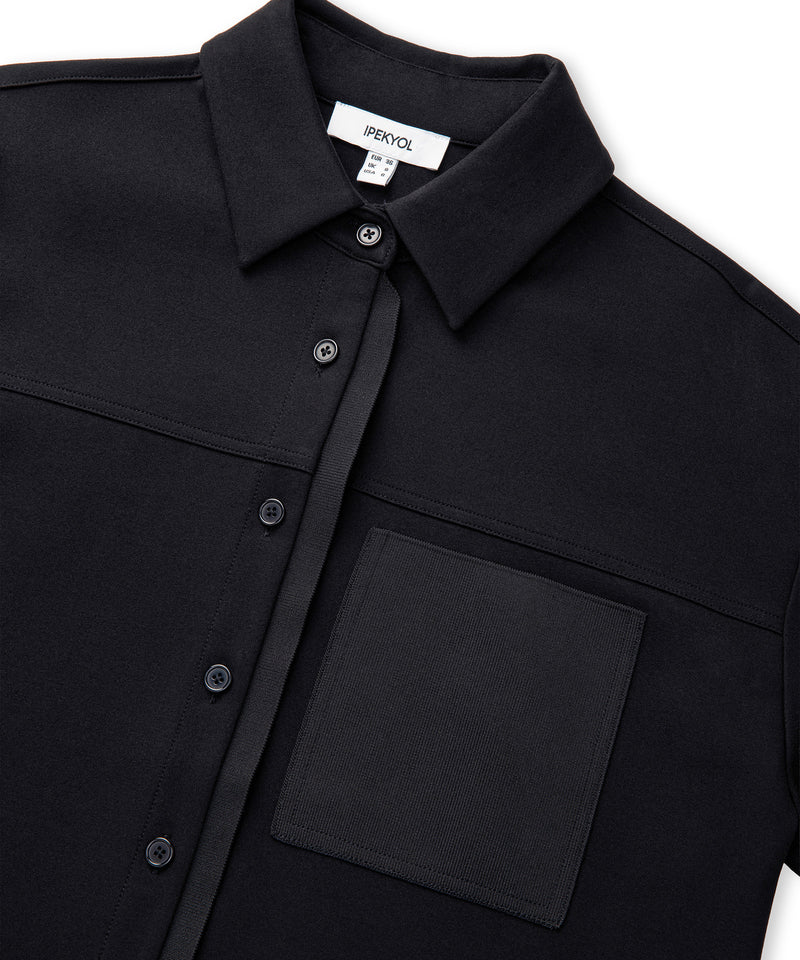 Ipekyol Knitted Mixed Shirt Black