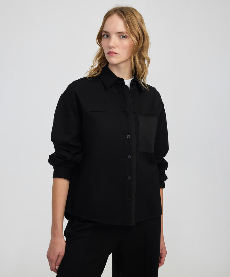 Ipekyol Knitted Mixed Shirt Black