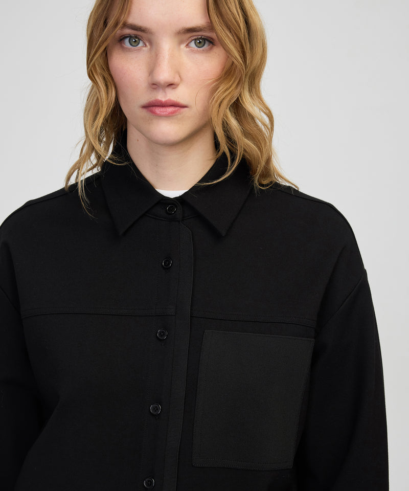 Ipekyol Knitted Mixed Shirt Black