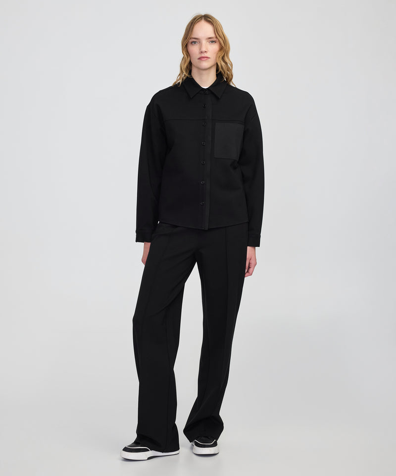 Ipekyol Knitted Mixed Shirt Black