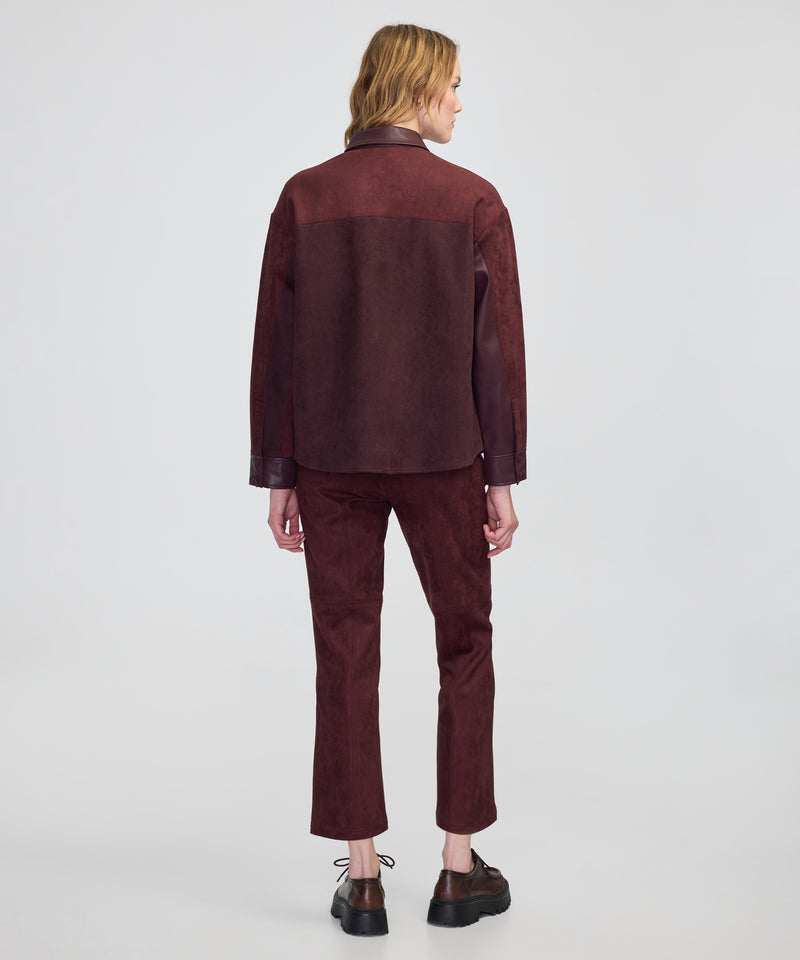 Ipekyol Color-Block Mixed Shirt Dark Purple