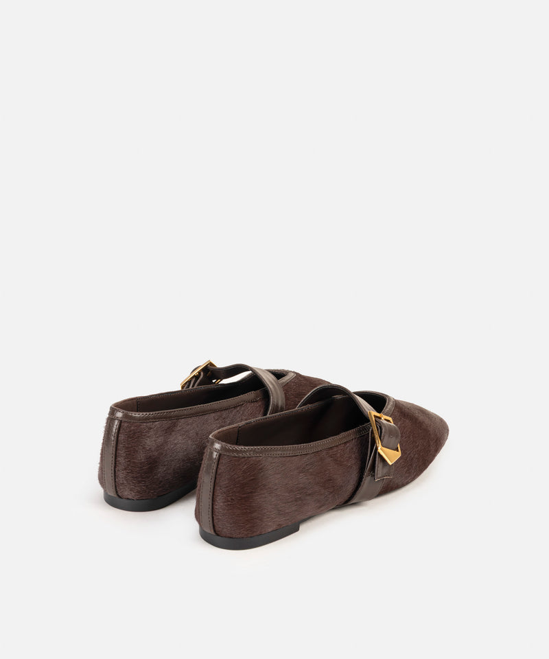 Ipekyol Pony Hair Flats Brown