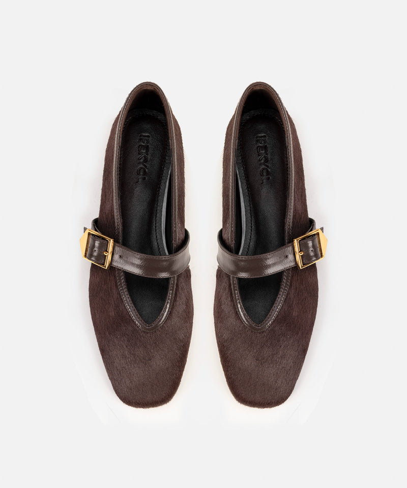 Ipekyol Pony Hair Flats Brown