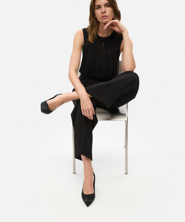 Ipekyol Rhinestone Heels Black