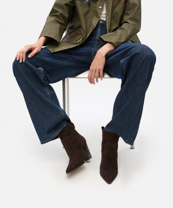 Ipekyol Block Heel Leather Boots  Brown