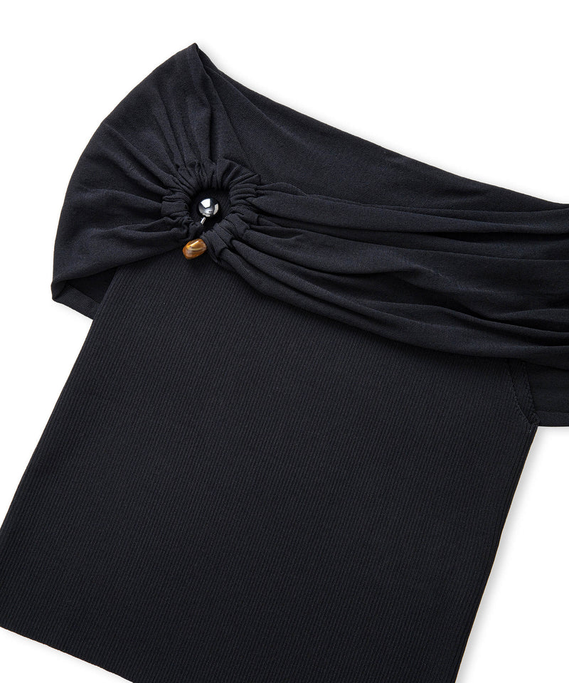 Ipekyol Off-The-Shoulder Knit Top Black