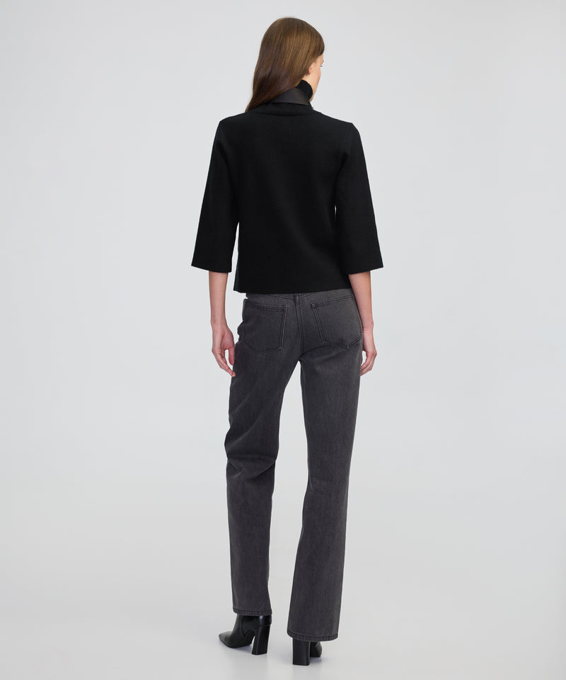 Ipekyol Removable Collar Knit Top Black