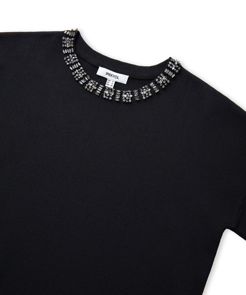 Ipekyol Embellished Knit T-Shirt Black