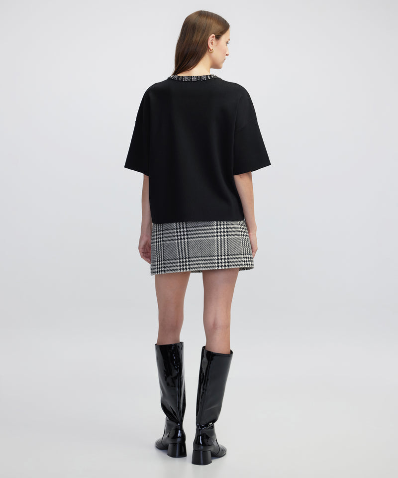 Ipekyol Embellished Knit T-Shirt Black