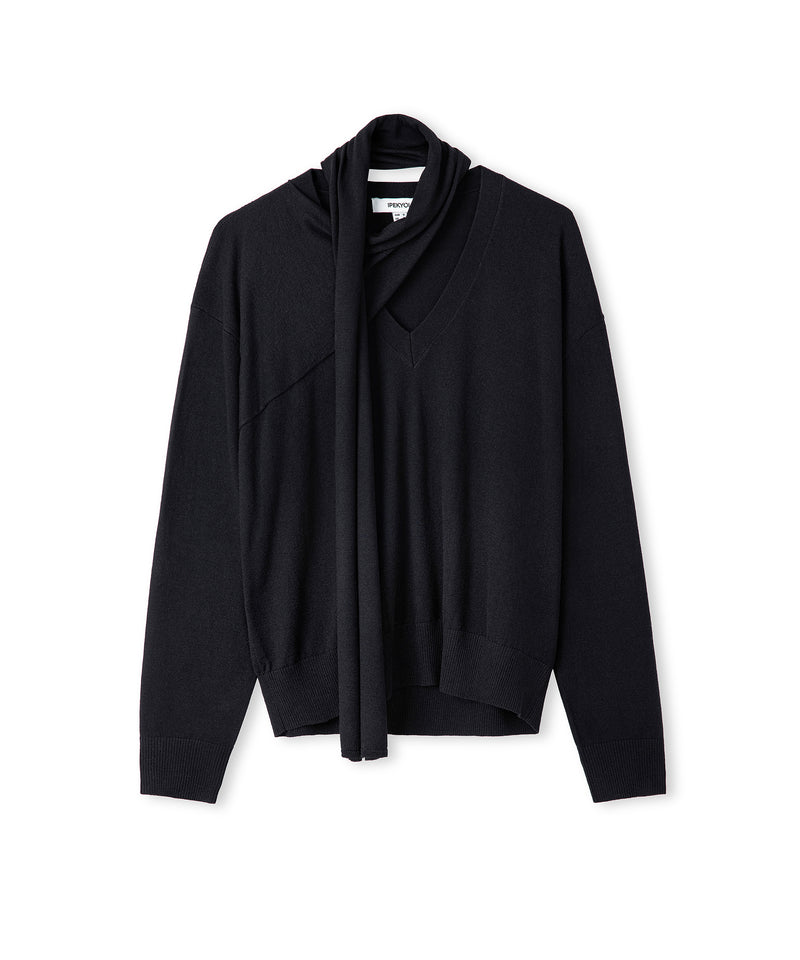 Ipekyol Scarf Knit Sweater  Black