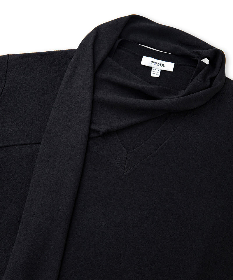 Ipekyol Scarf Knit Sweater  Black