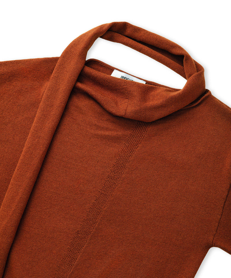 Ipekyol Scarf-Effect Knit Sweater Brick