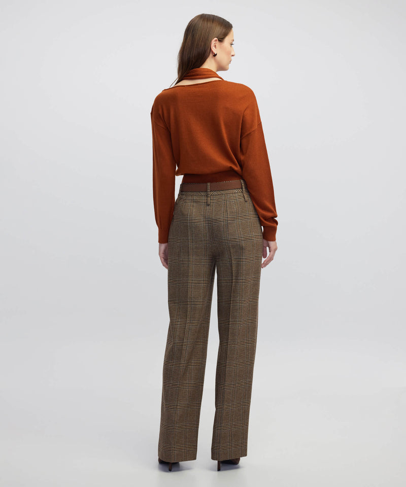 Ipekyol Scarf-Effect Knit Sweater Brick