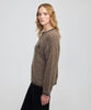 Ipekyol Monogram Jacquard Strass Stone Embroidered Sweater Brown