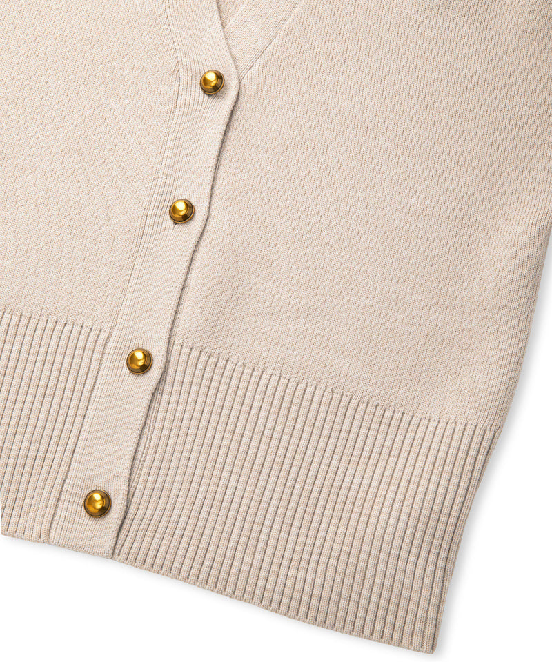 Ipekyol V-Neck Cardigan With Metal Buttons Beige