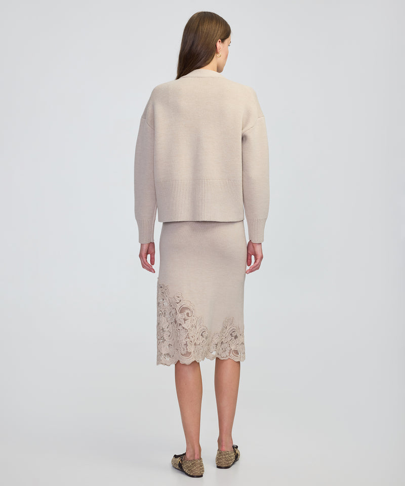 Ipekyol V-Neck Cardigan With Metal Buttons Beige