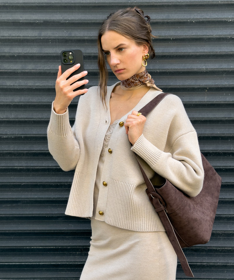 Ipekyol V-Neck Cardigan With Metal Buttons Beige