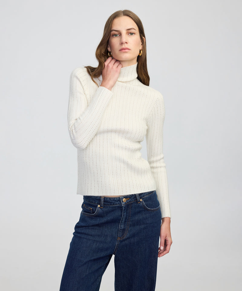 Ipekyol Embellished Fine Knit Sweater Ecru