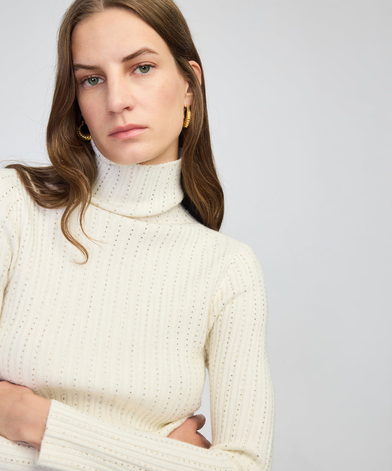 Ipekyol Embellished Fine Knit Sweater Ecru