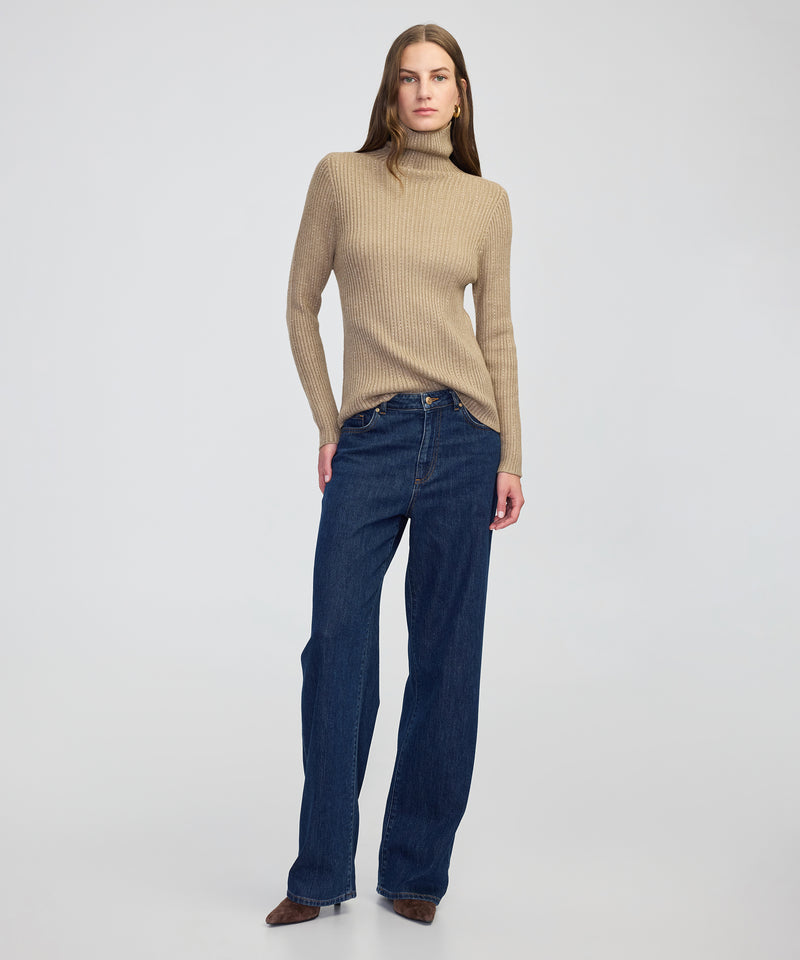 Ipekyol Embellished Fine Knit Sweater Camel