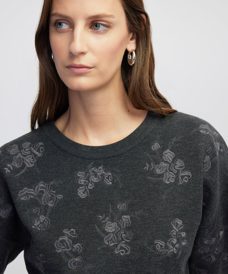 Ipekyol Embellished Knit T-Shirt Anthracite
