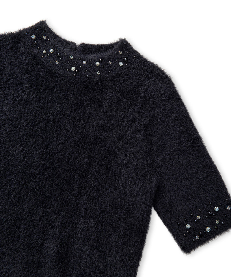 Ipekyol Embellished Soft Knit Top Black