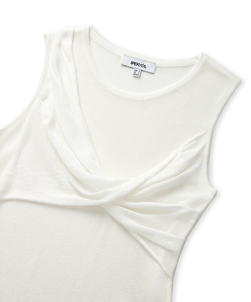 Ipekyol Twisted Knit Top Cream
