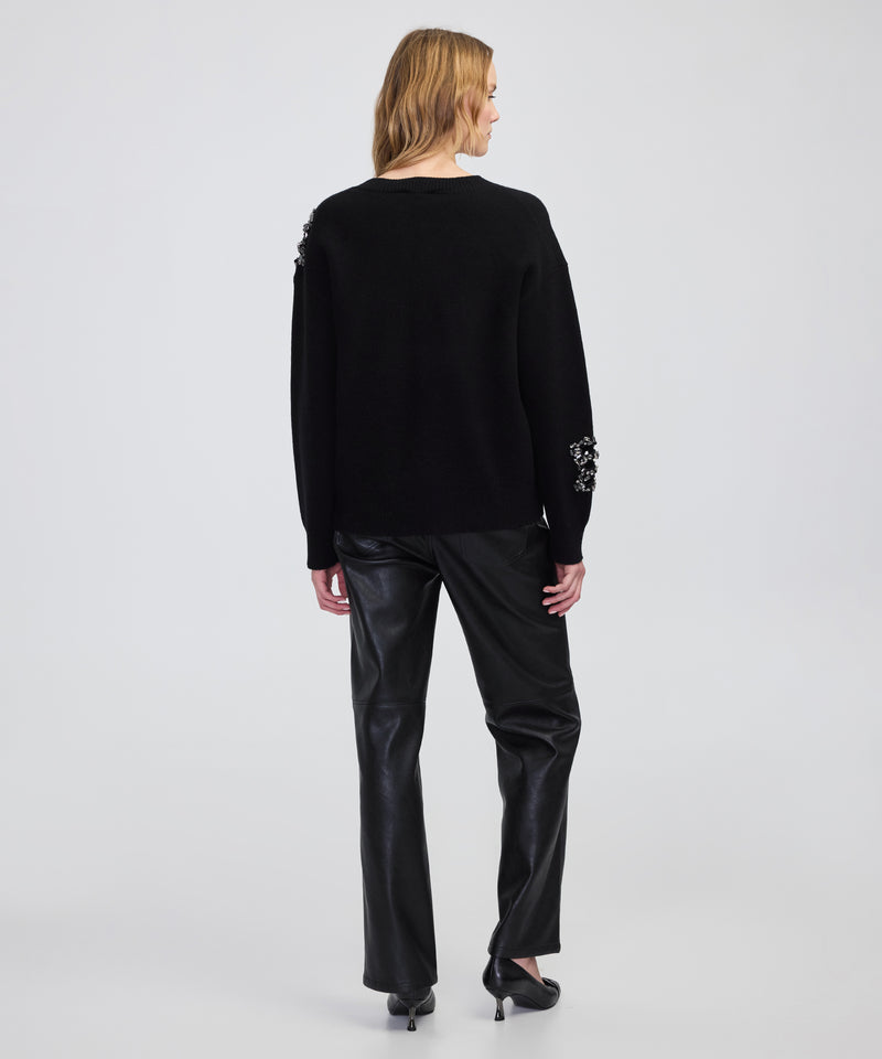Ipekyol Embellished Knit Sweater Black
