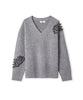 Ipekyol Embellished Knit Sweater Grey