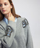 Ipekyol Embellished Knit Sweater Grey