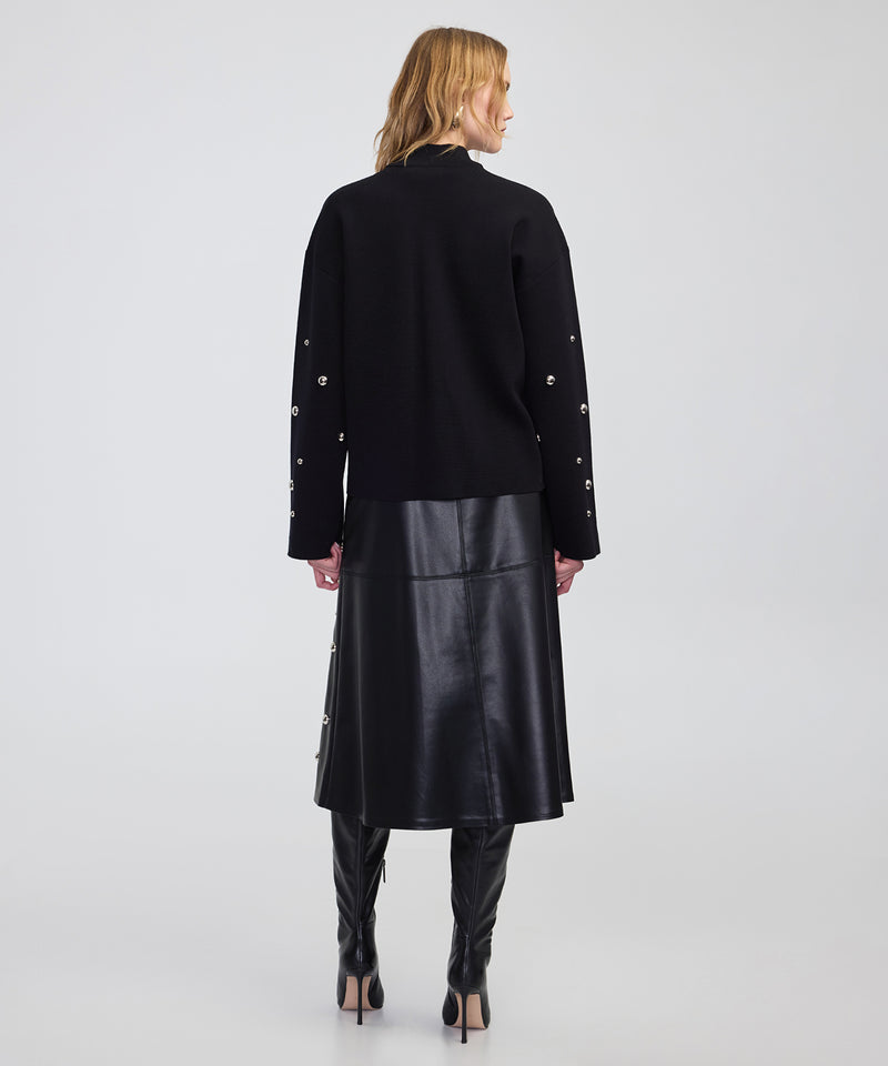 Ipekyol Stud-Embellished Knit Sweater Black