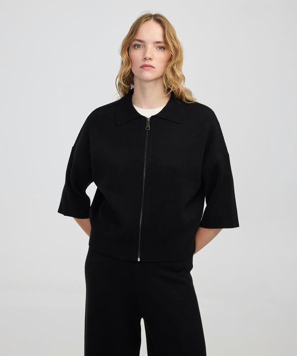 Ipekyol Zippered, Comfortable Cut Knitwear Black