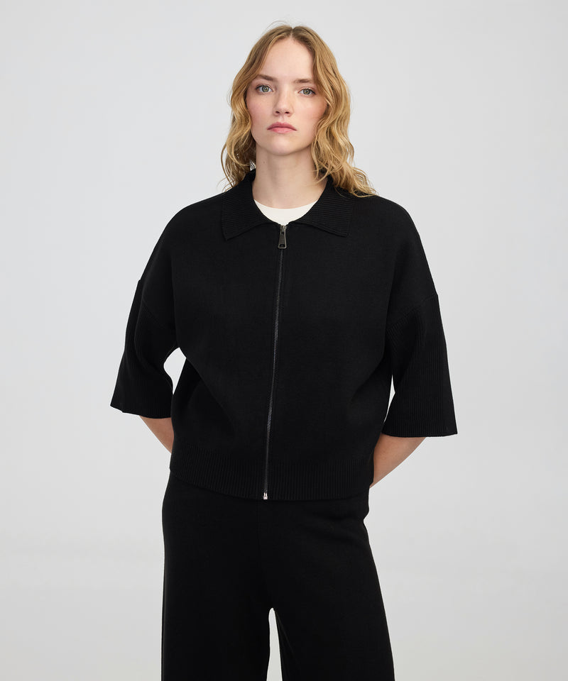 Ipekyol Zippered, Comfortable Cut Knitwear Black