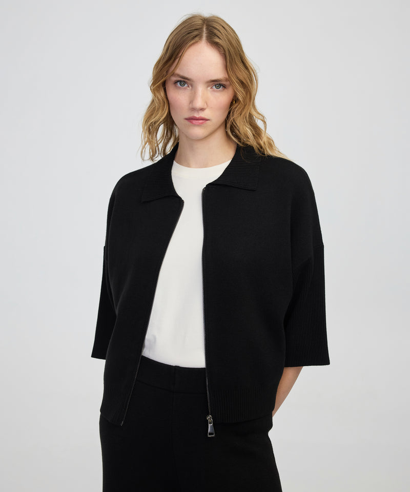 Ipekyol Zippered, Comfortable Cut Knitwear Black