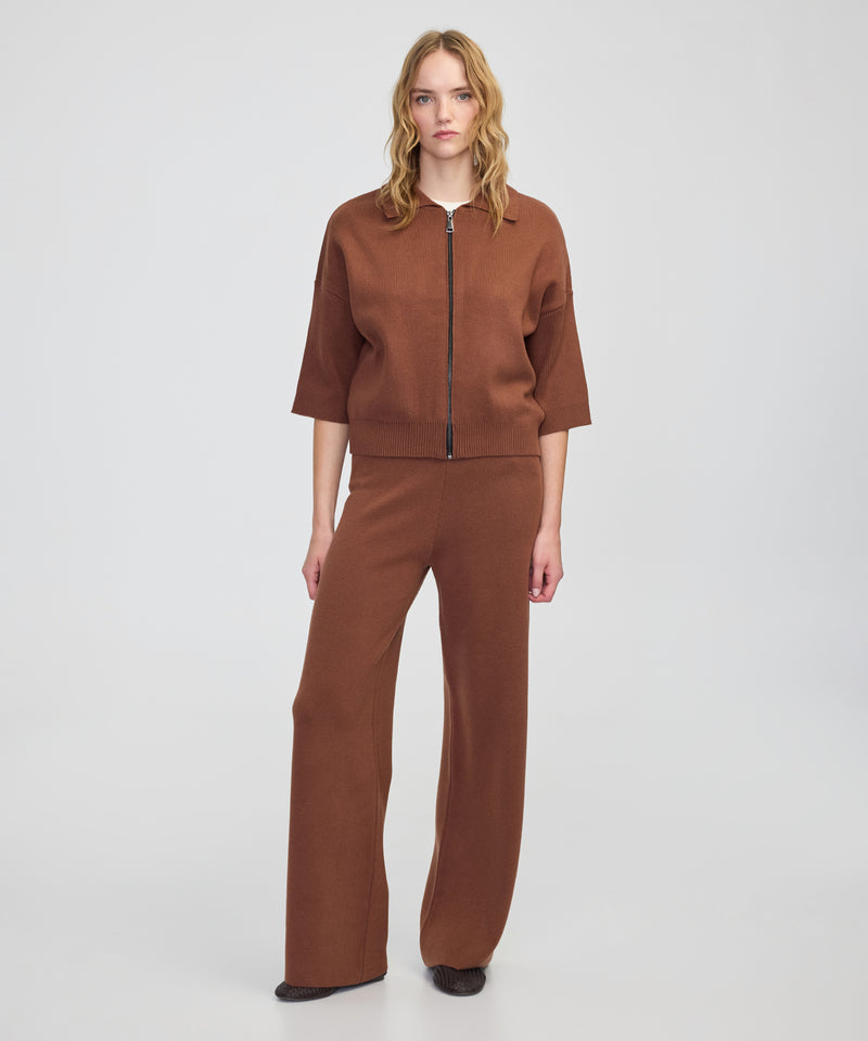 Ipekyol Zippered, Comfortable Cut Knitwear Caramel