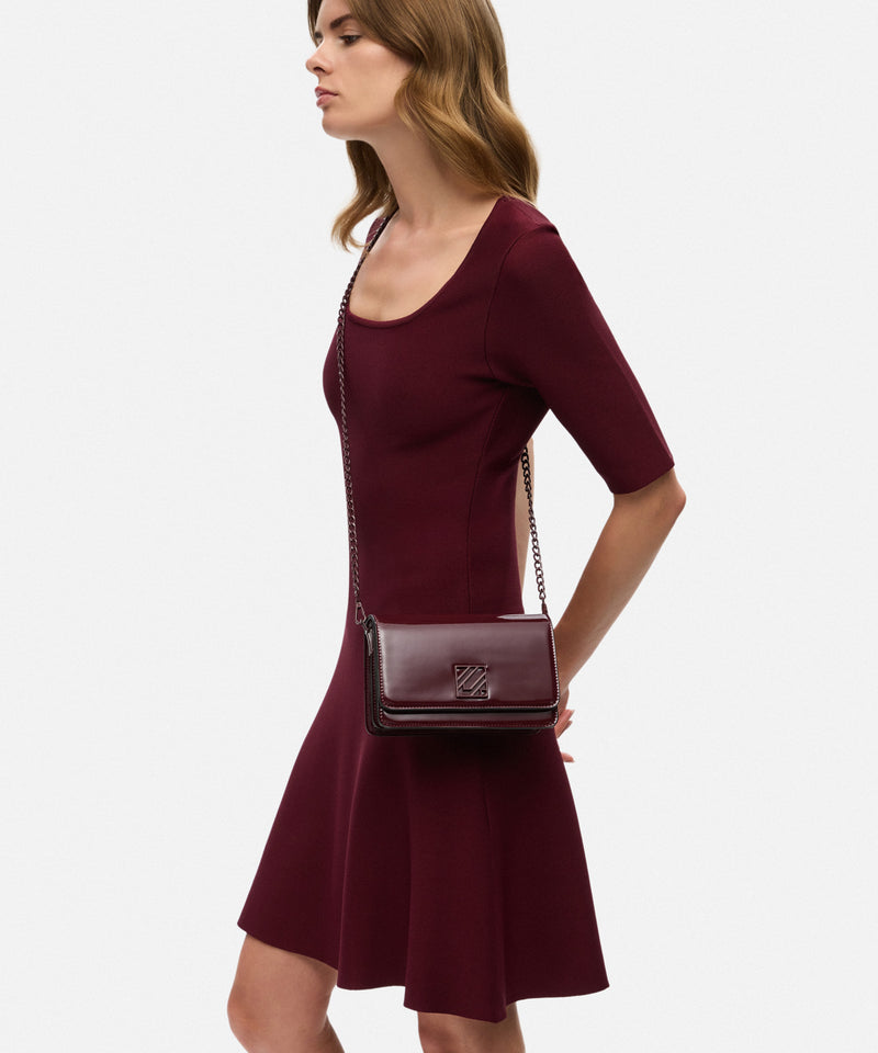 Ipekyol Shiny Bag With Monogram Buckle Bordoux