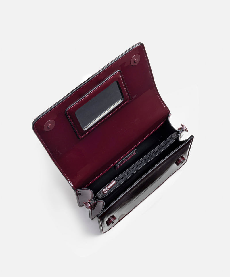 Ipekyol Shiny Bag With Monogram Buckle Bordoux