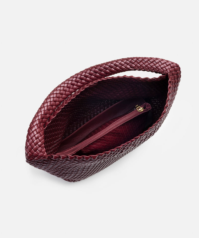 Ipekyol Lattice Slouchy Bag Bordoux