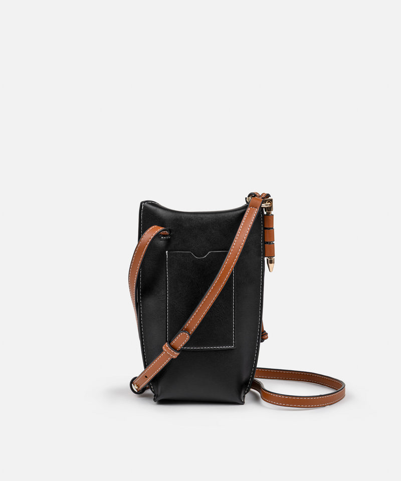 Ipekyol Monogram Buckle Color-Block Bag Black
