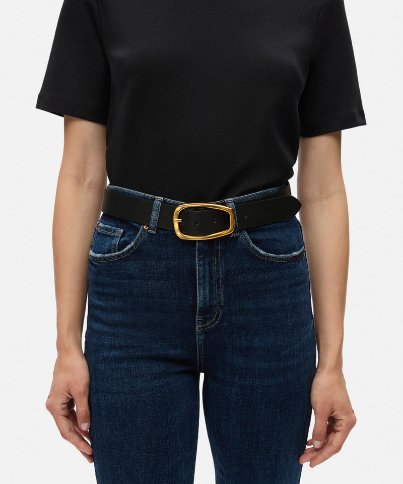 Ipekyol Metal Buckle Belt Black