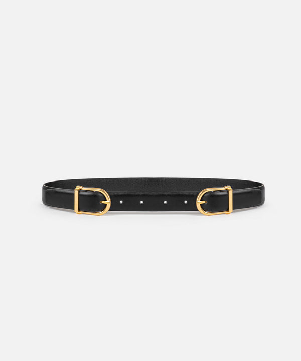 Ipekyol Double Buckle Belt Black