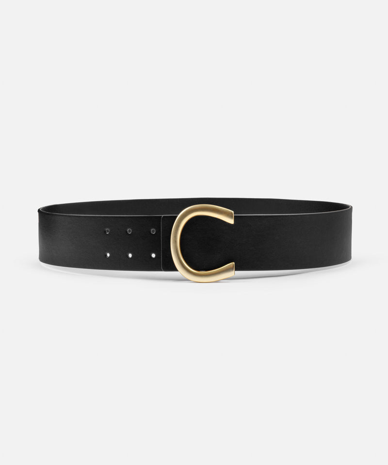 Ipekyol Leather-Effect Belt Black