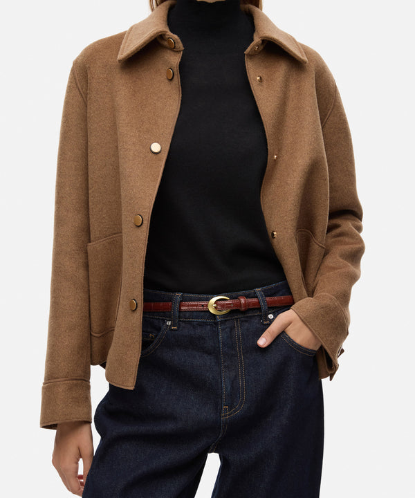 Ipekyol Thin Belt With Buckle Bordoux